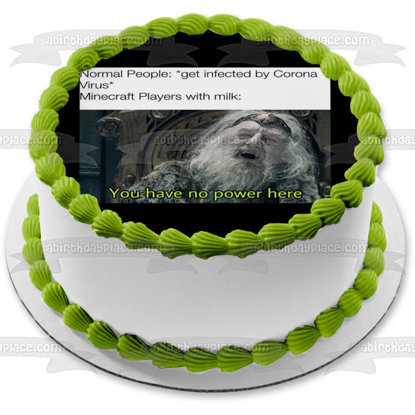 Coronavirus Meme Minecraft Milk Players Edible Cake Topper Image ABPID51500