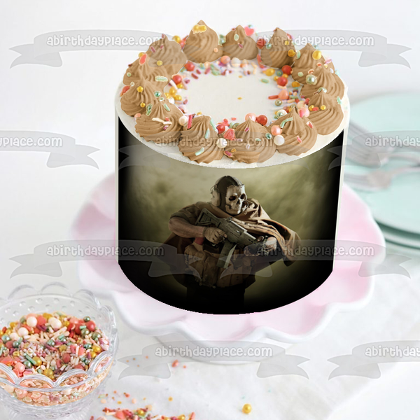 Call of Duty: Modern Warfare Ghost Edible Cake Topper Image ABPID51744