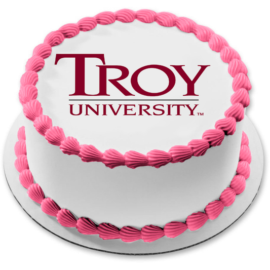 Troy University Edible Cake Topper Image ABPID51747