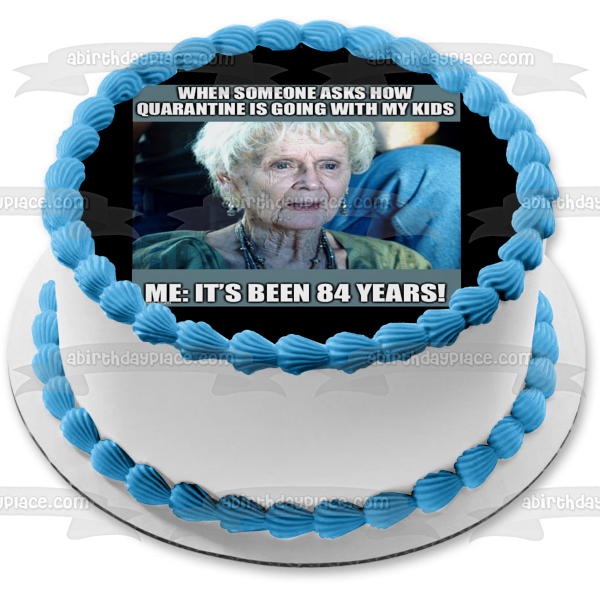 Coronavirus Meme Elderly Rose Titanic Quarantine with Kids Edible Cake Topper Image ABPID51508