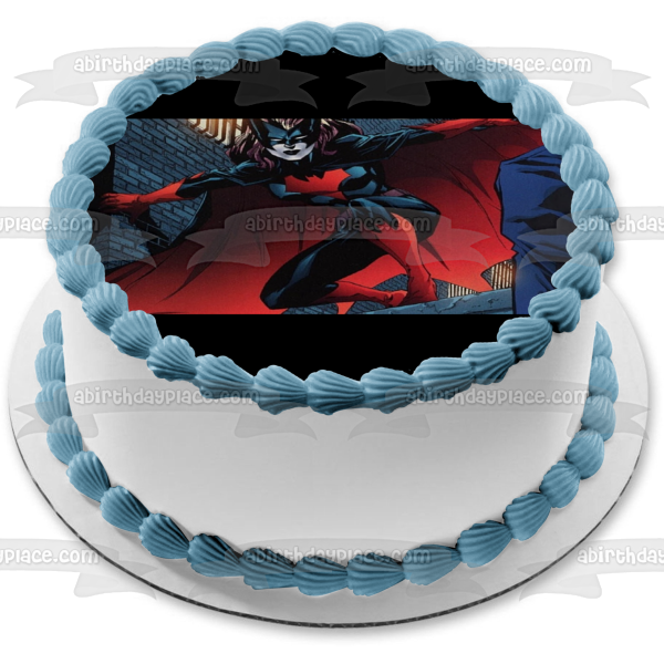Batwoman Preparing to Jump Edible Cake Topper Image ABPID51760