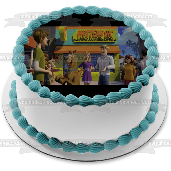 Scoob! Mystery Inc Supernatural Mystery Solvers New Animated Scooby Doo Movie Shaggy Velma Fred Daphne Edible Cake Topper Image ABPID51669
