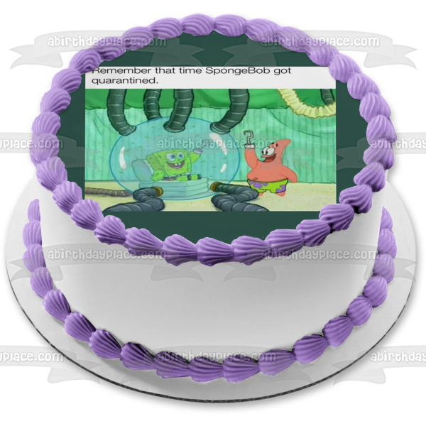 SpongeBob SquarePants Coronavirus Meme Patrick Edible Cake Topper Image ABPID51858