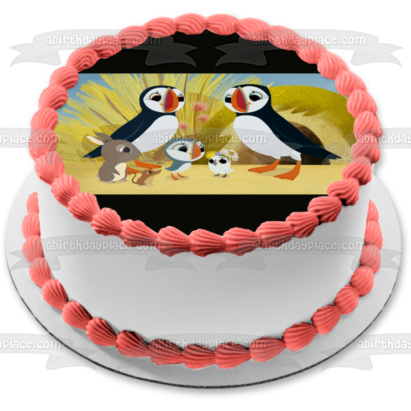 Puffin Rock Mama Papa Oona Baba Edible Cake Topper Image ABPID52028
