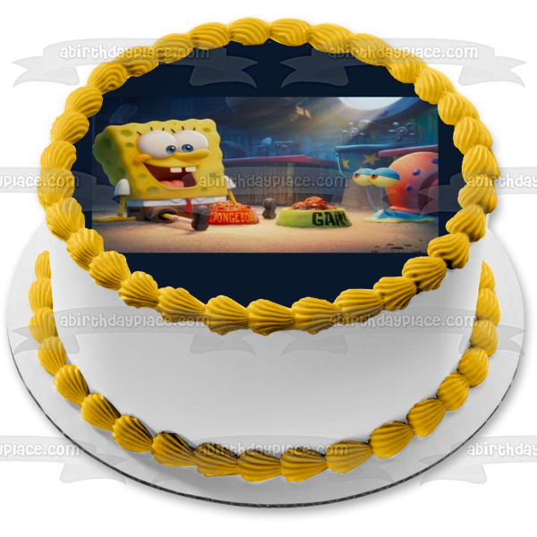 The SpongeBob Movie: Sponge on the Run Gary Edible Cake Topper Image ABPID52037