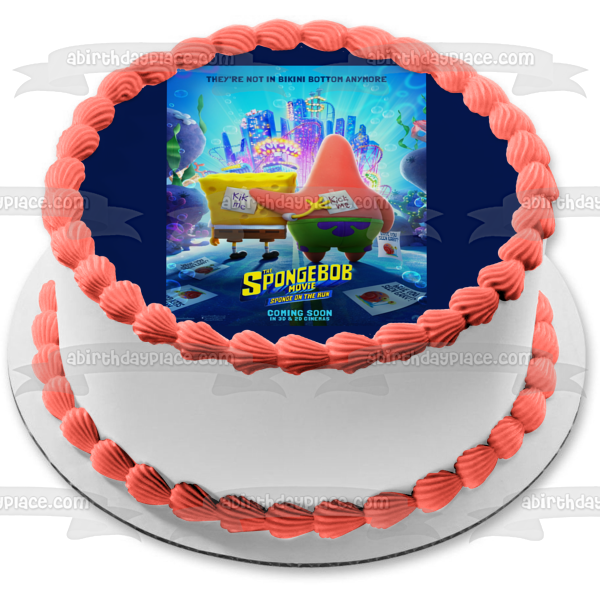 The SpongeBob Movie: Sponge on the Run Patrick Kick Me Signs Edible Cake Topper Image ABPID52040