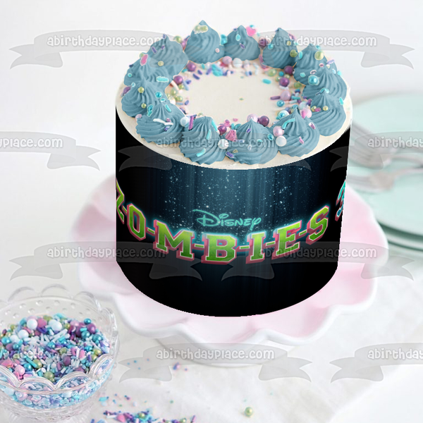 Z-O-M-B-I-E-S 3 Movie Logo with a Black Background Edible Cake Topper Image ABPID56422