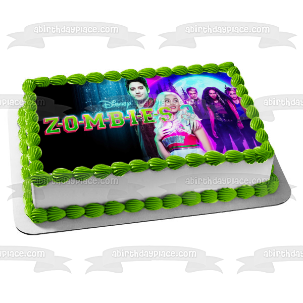 Z-O-M-B-I-E-S 3 Zed Lacey Wyatt Wynter and Willa Edible Cake Topper Image ABPID56419