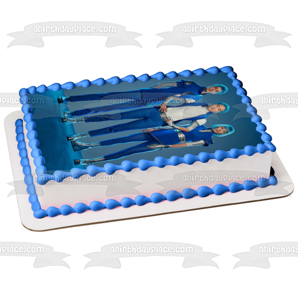 Z-O-M-B-I-E-S 3 Blue Haired Aliens Edible Cake Topper Image ABPID56421