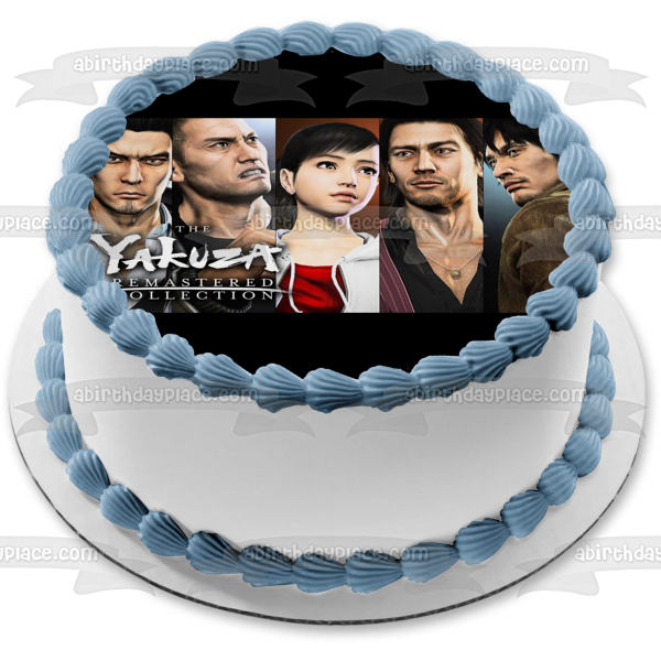 La colección Yakuza Remastered Kazuma Kiryu Haruka Sawamura Goro Majima Ichiban Kasuga Takayuki Yagami Imagen comestible para decoración de tartas ABPID51904 
