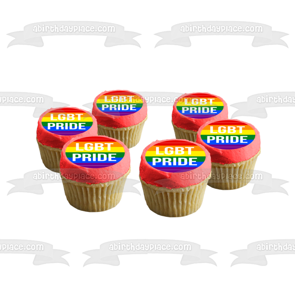 Lgbt Pride Flag Pride Rainbow Edible Cake Topper Image ABPID52046