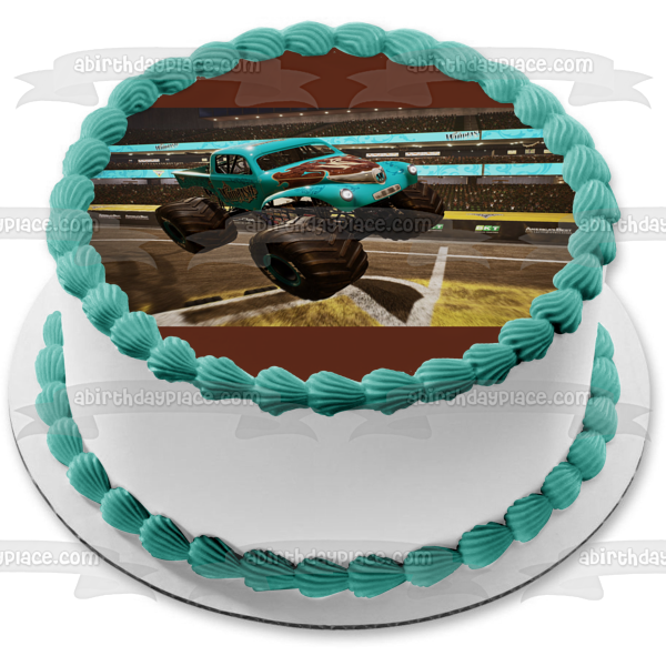 Monster Jam Steel Titans Whiplash Edible Cake Topper Image ABPID51911