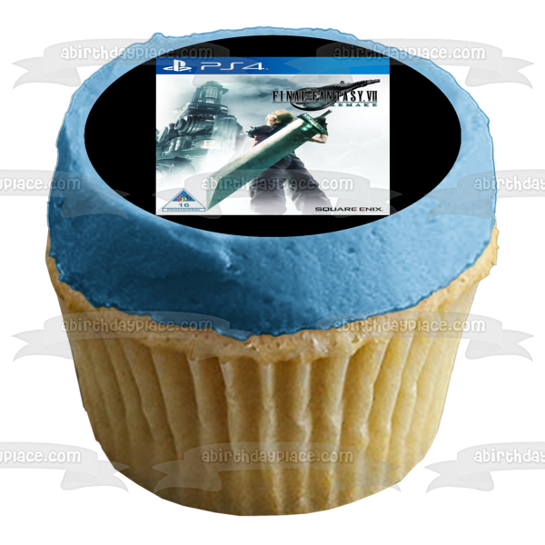 Final Fantasy 7 Remake Video Game Cover Edible Cake Topper Image ABPID51917