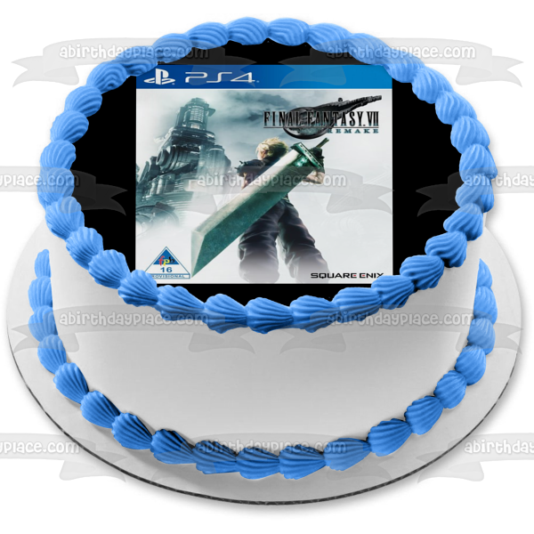 Final Fantasy 7 Remake Video Game Cover Edible Cake Topper Image ABPID51917