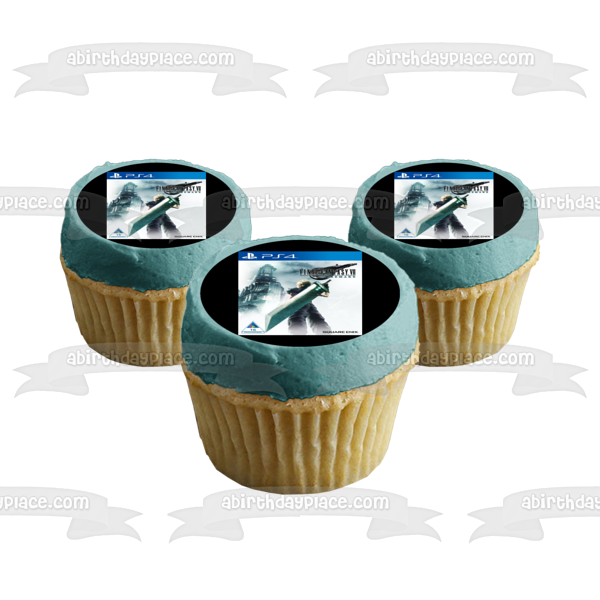 Final Fantasy 7 Remake Video Game Cover Edible Cake Topper Image ABPID51917