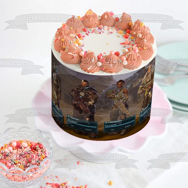 Gears Tactics Character Loadout Screen Edible Cake Topper Image ABPID51932