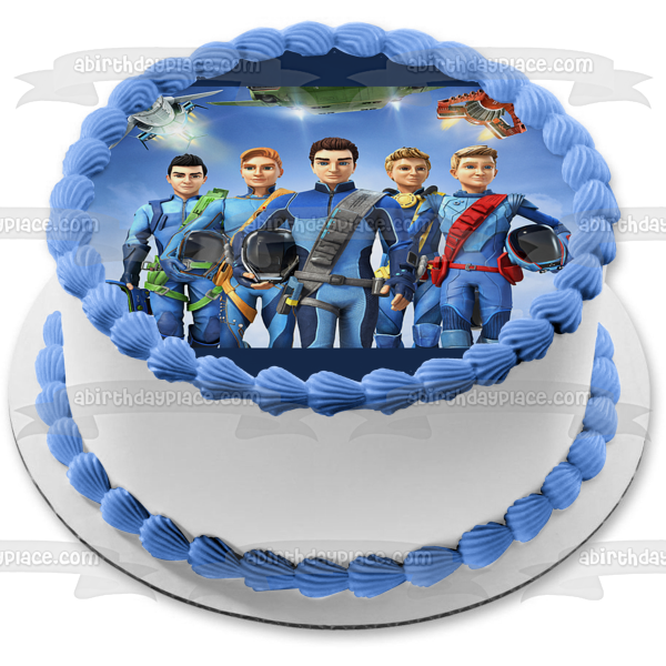 Thunderbirds Are Go Virgil Gordon Scott Alan John Edible Cake Topper Image ABPID52095