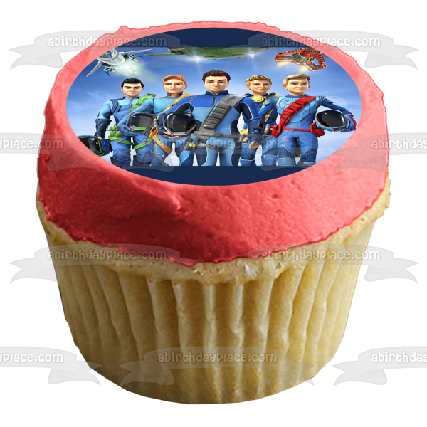 Thunderbirds Are Go Virgil Gordon Scott Alan John Edible Cake Topper Image ABPID52095
