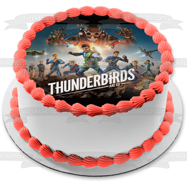 Thunderbirds Are Govirgil Gordon Scott Alan John Kayo Lady Penelope Edible Cake Topper Image ABPID52096