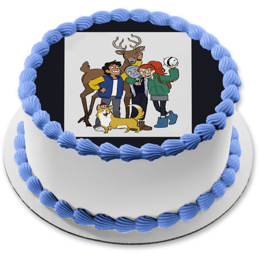 Infinity Train Tulip Lake Jesse Atticus Alan Dracula Edible Cake Topper Image ABPID52144