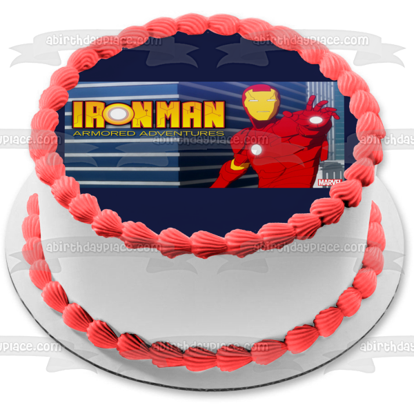 Imagen de decoración comestible para tarta Iron Man: Aventuras blindadas ABPID52421 