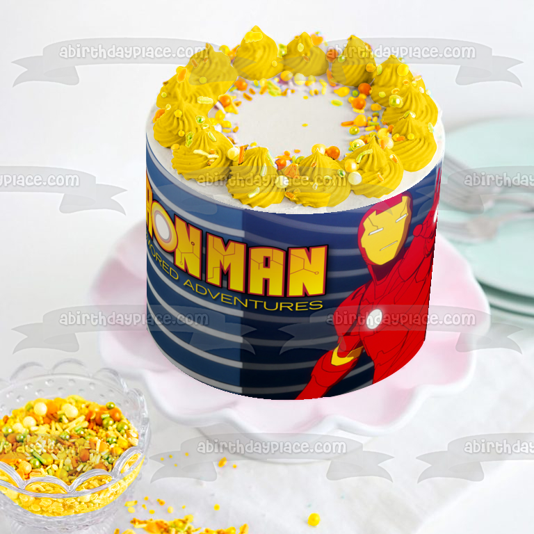 Imagen de decoración comestible para tarta Iron Man: Aventuras blindadas ABPID52421 