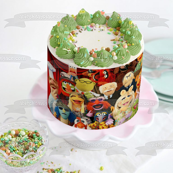 Disney Muppets Now Miss Piggy Kermit the Frog Animal Fozzie the Bear Beaker Gonzo Edible Cake Topper Image ABPID52439