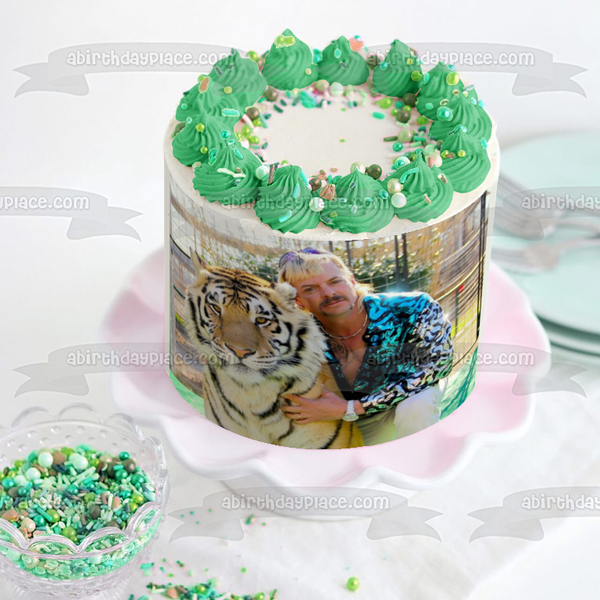 Tiger King Joe Exotic TV Show Edible Cake Topper Image ABPID52188