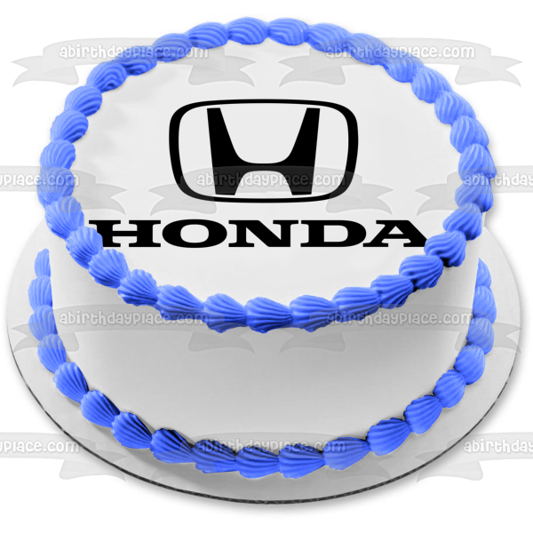 Honda Logo Car Company Black Edible Cake Topper Image ABPID52192