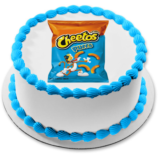 Cheetos Puffs Queso Snacks Bolsa Comestible Cake Topper Imagen ABPID52246 