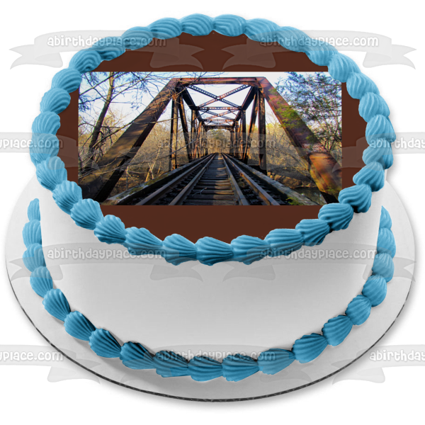 North Carolina Railroad Tracks Railway Bridge Edible Cake Topper Image ABPID52524