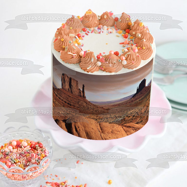 Desert Landscape Edible Cake Topper Image ABPID52547