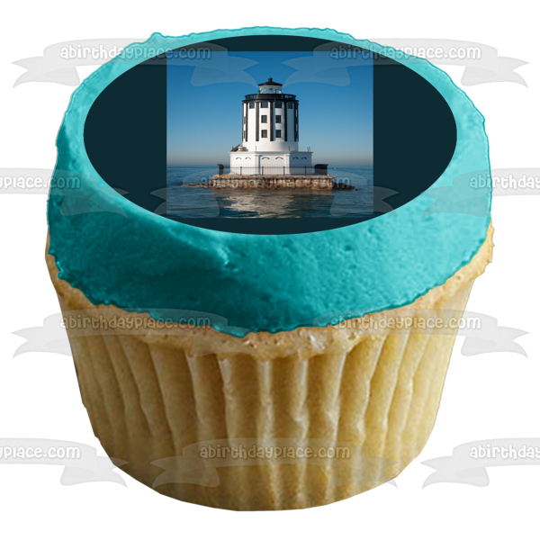 Angels Gate Lighthouse San Pedro California Edible Cake Topper Image ABPID52556