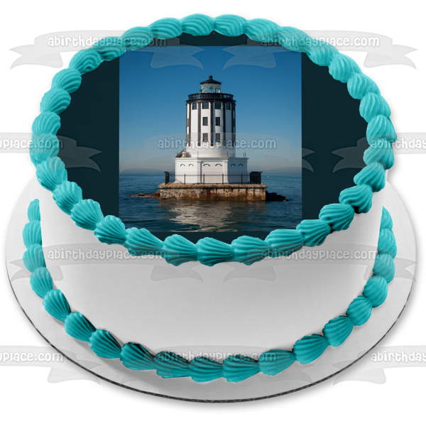 Angels Gate Lighthouse San Pedro California Edible Cake Topper Image ABPID52556