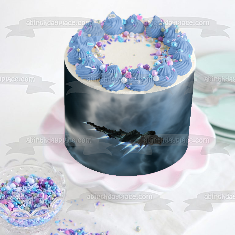 Spacecraft Edible Cake Topper Image ABPID52567