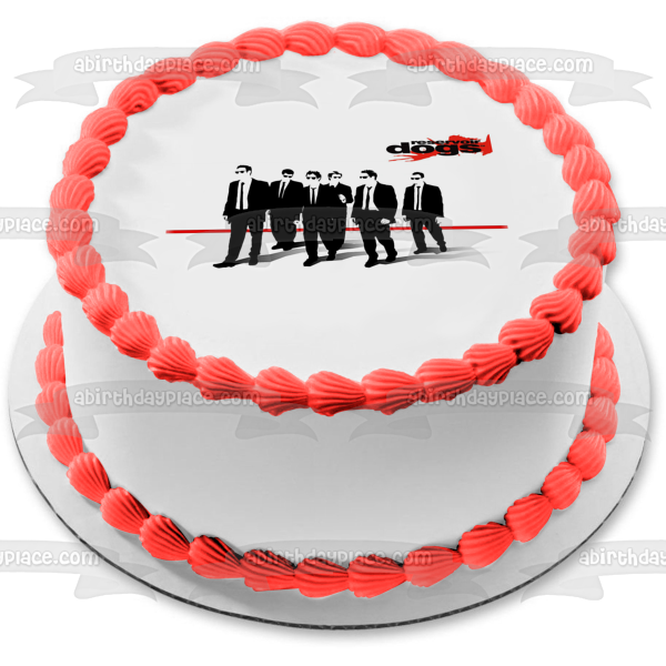 Reservoir Dogs Black and White Gangster Movie Edible Cake Topper Image ABPID52315