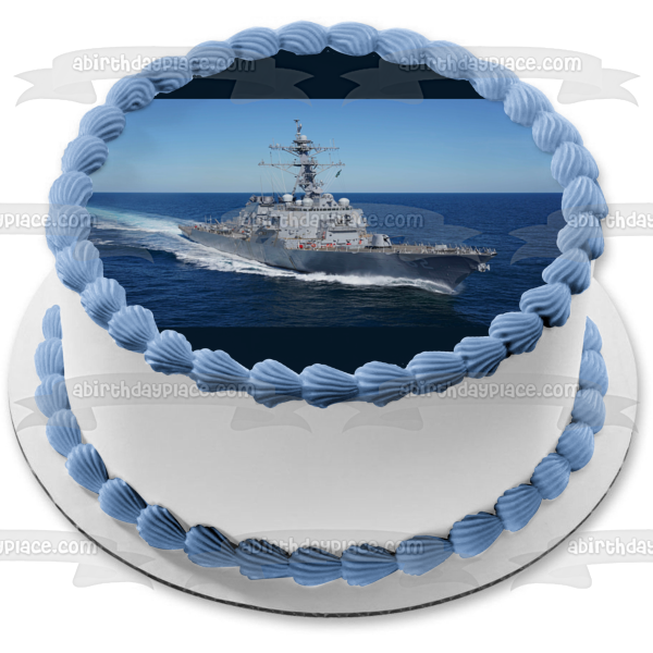 USS Fitzgerald Arleigh Burke-Class Destroyer Edible Cake Topper Image ABPID52580