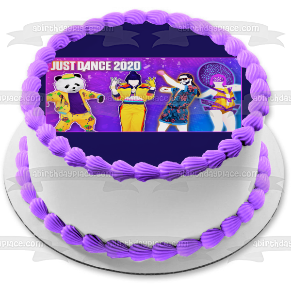 Just Dance 2020 Dancing Game Edible Cake Topper Image ABPID52322