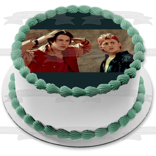Bill and Ted's Bogus Journey 90s Comedy Edible Cake Topper Image ABPID52618