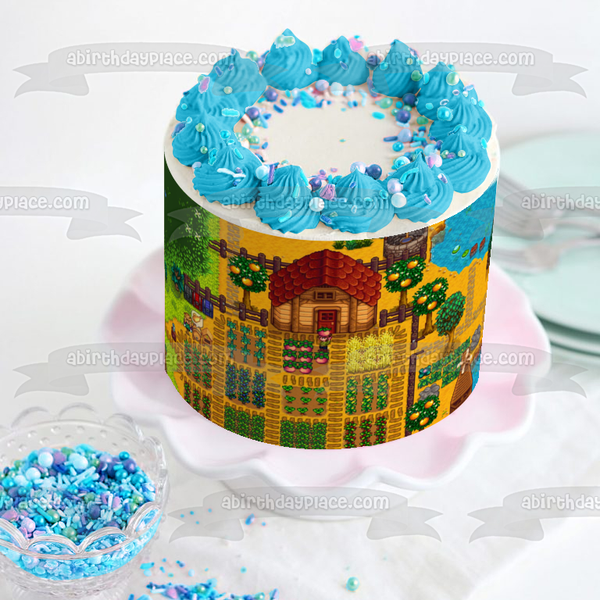 Stardew Valley Farm House PC Gaming Farming RPG Edible Cake Topper Image ABPID52627