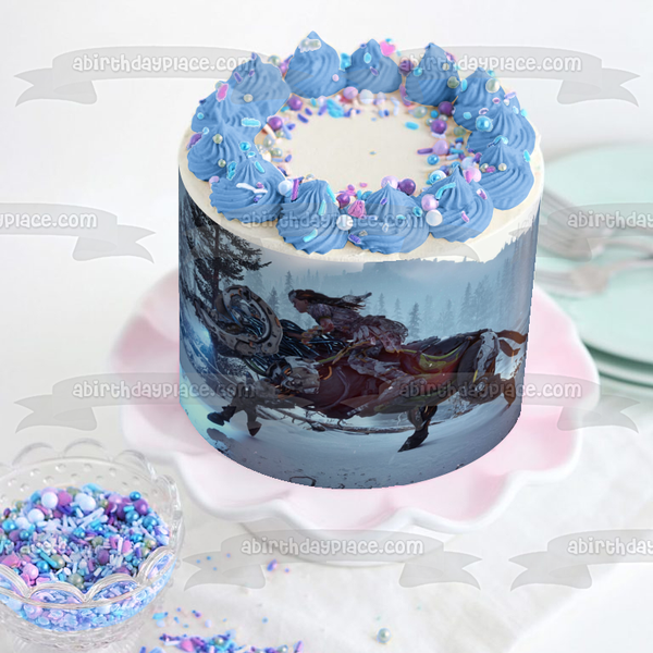 Horizon Zero Dawn Aloy Broadhead PS4 Gaming Edible Cake Topper Image ABPID52670