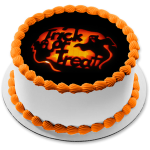 Trick or Treat Ghosts Carving Happy Halloween Edible Cake Topper Image ABPID52676