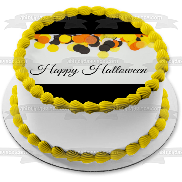 Happy Halloween Edible Cake Topper Image ABPID52691