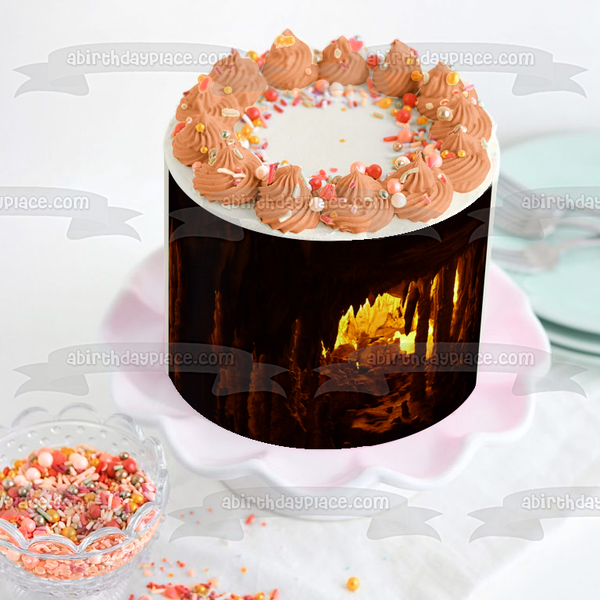 Cave Rocks Edible Cake Topper Image ABPID52936
