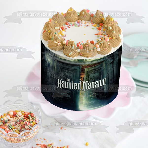 Disney the Haunted Mansion Movie Door Edible Cake Topper Image ABPID52963