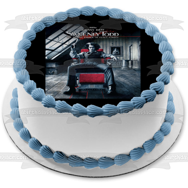 Sweeney Todd Musical Horror Film Johnny Depp Edible Cake Topper Image ABPID52965