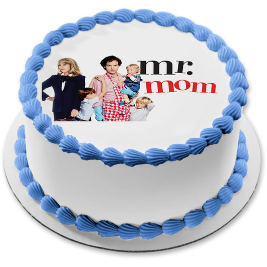 Mr. Mom Movie Poster Jack and Kids Edible Cake Topper Image ABPID52980