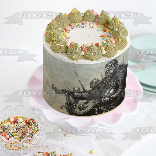 Medieval Vikings Edible Cake Topper Image ABPID52740