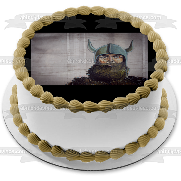 Viking Warrior Norse Medieval Soldier Edible Cake Topper Image ABPID52744
