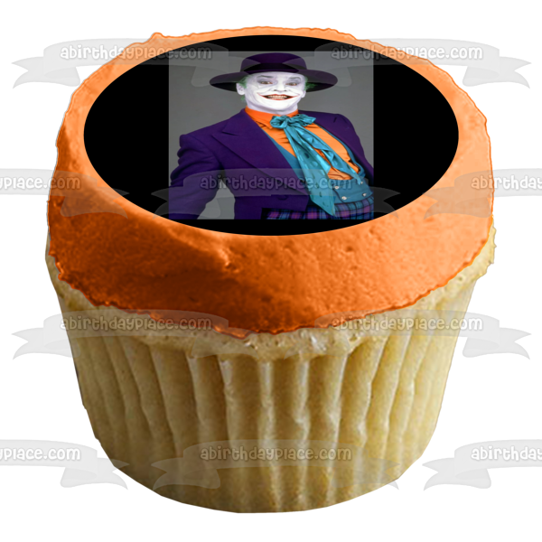 Joker Jack Nicholson Batman Villain DC Comic Movie Edible Cake Topper Image ABPID52745